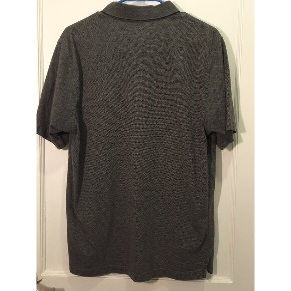 Van Heusen Men's Diamond Pattern Polo Shirt Size M Dk Green/Gray - Picture 5 of 5